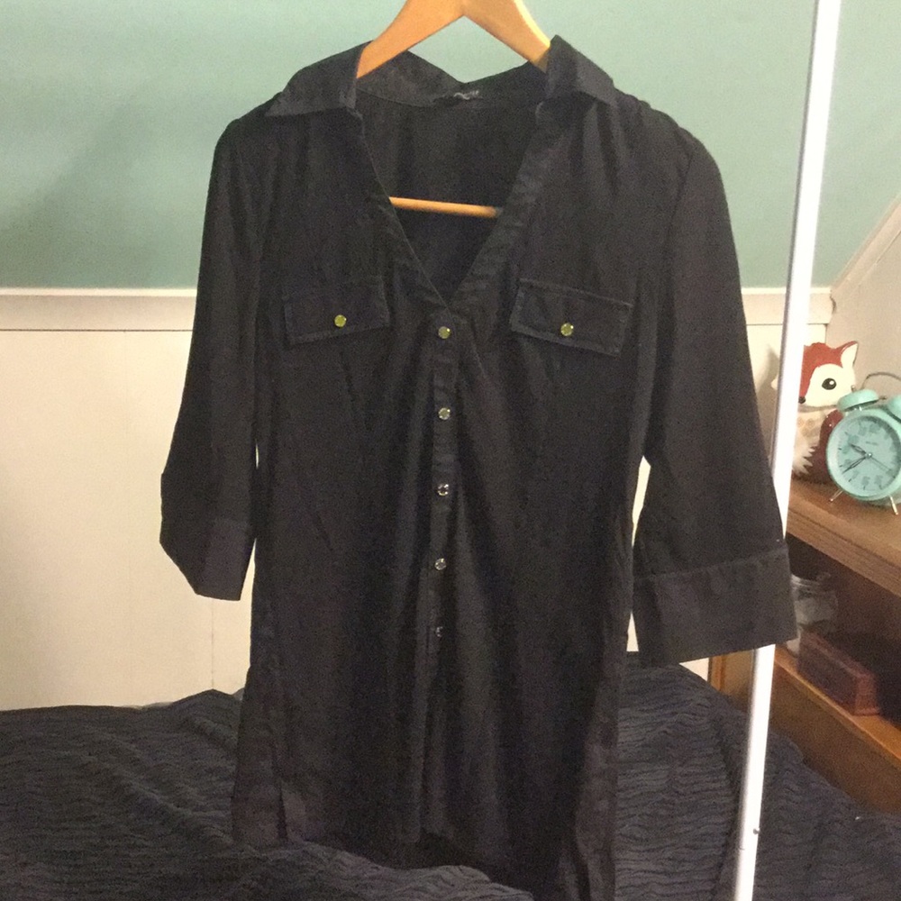 Black Button Down Blouse